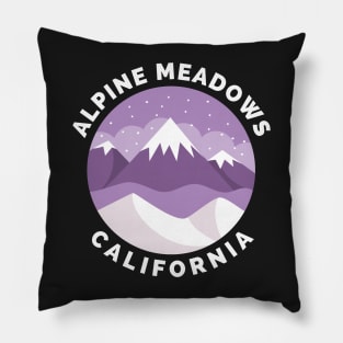 Alpine Meadows Ski Snowboard Mountain California Yosemite - Travel Pillow