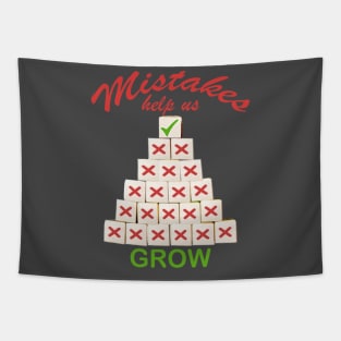 Mistakes Help Us Grow Motivational Positivity Inspirational Quotes Tapestry