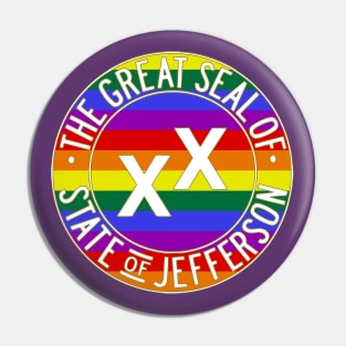 Rainbow Great Seal of Jefferson Pin