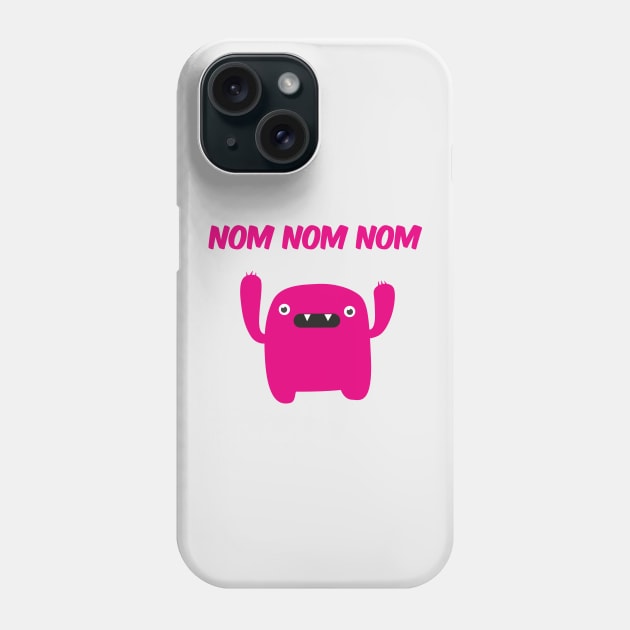 Funny & Cute Om nom nom nom - Monster Phone Case by badbugs