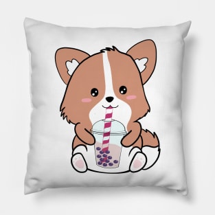 Boba Corgi Pillow