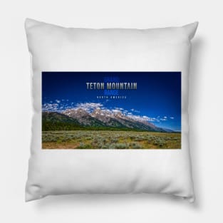 Grand Teton Mountain Range Pillow