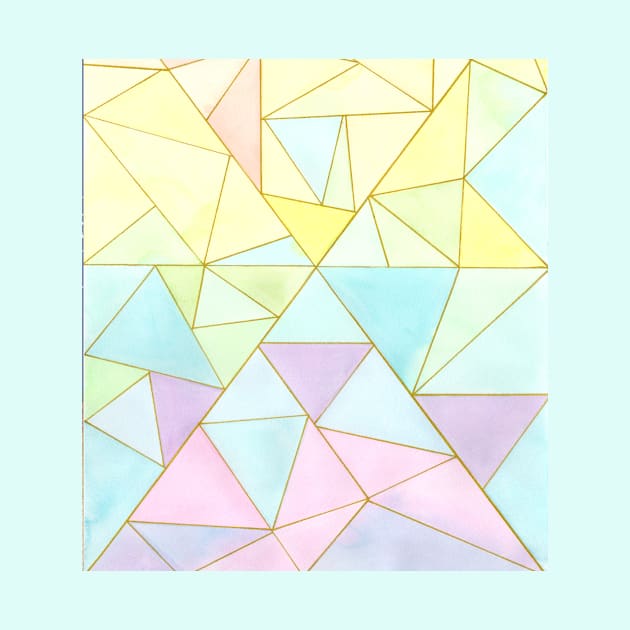 Pastel Triangles Pattern:. by Sarito`s Ink:. 