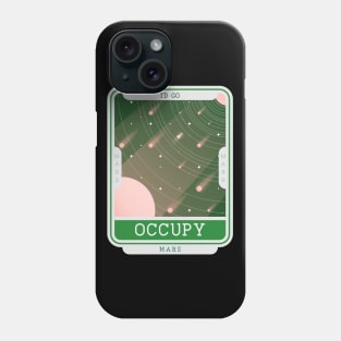 Occupy Mars - retro space scenery Phone Case