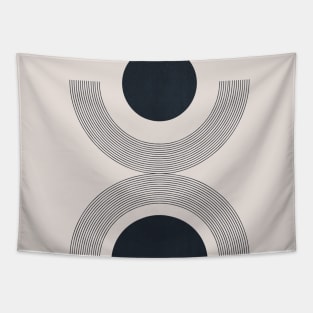 Mid century modern half circle Tapestry