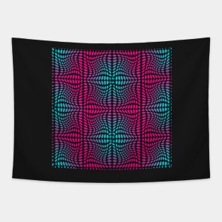 Modern Arabic ornamental design in dots and circles in blue and pink Tapestry