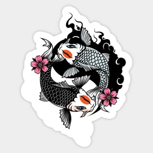 Koi Fish Karma Yin Yang Fate Spiritual Gift Sticker by NiceTeee