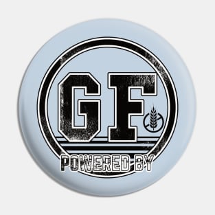 Powered by Gluten Free (black typo) Pin