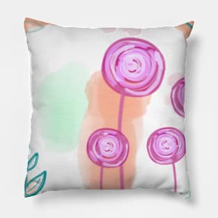 Pastel floral wonder colorful Pillow