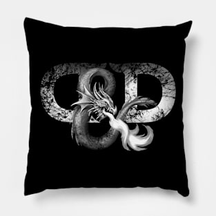 Dungeons and Dragons Silver Logo Pillow