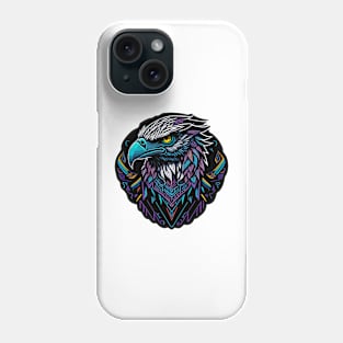 Vibrant Neon Vector Eagle: A Dazzling Twist to Traditional Art Phone Case