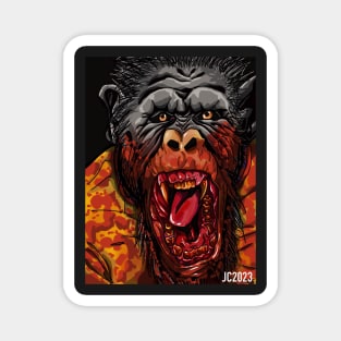 Nope “No Monkey Business” Gordy The Chimpanzee portrait (digital) Magnet