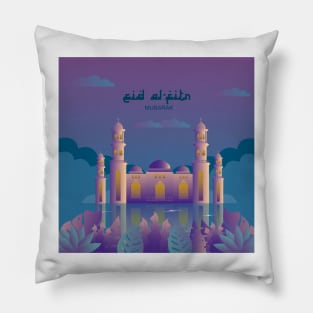 Mosque eid-al fitr mubarak Pillow