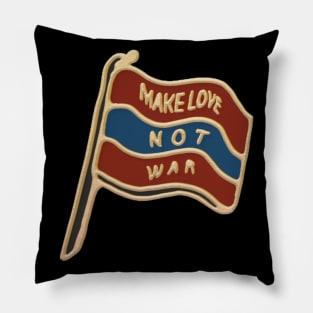 Make Love Not War Flag Illustration Pillow