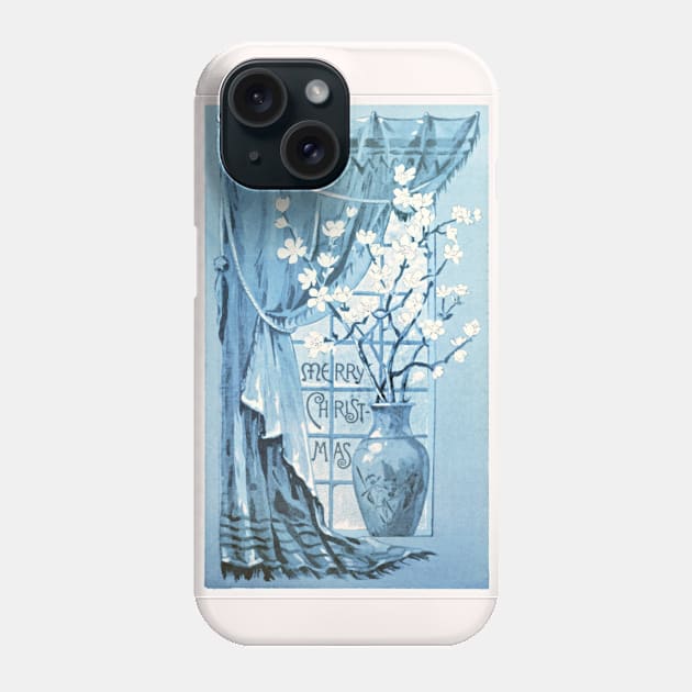 Christmas Card Depicting a Vase of Flowers Phone Case by SkyisBright