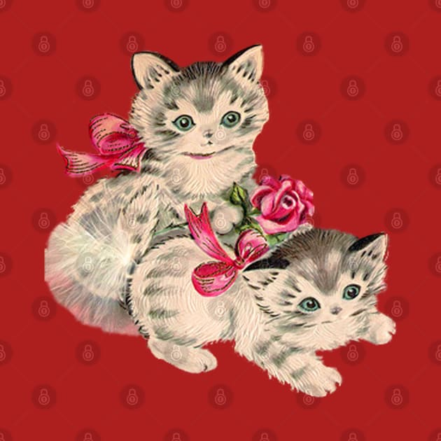 Kittens with Pink Bows by tfortwo