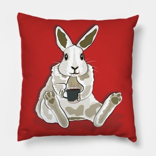 Coffee Is An Animal Right, Rabbit Coffee Pillow