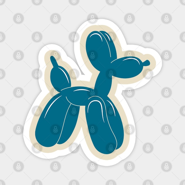 Blue balloon dog Magnet by drugsdesign