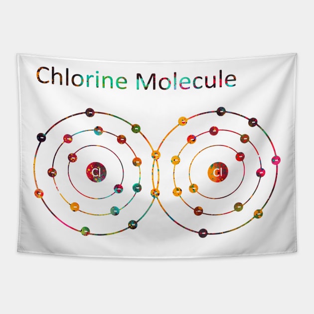 Chlorine Molecule Tapestry by erzebeth