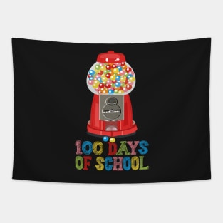 100 Days of School Gumball Machine for Kids or Teachers, Fun 100 Days of School Tapestry