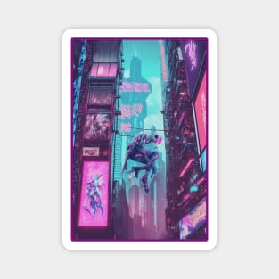 Neon City Lights Magnet