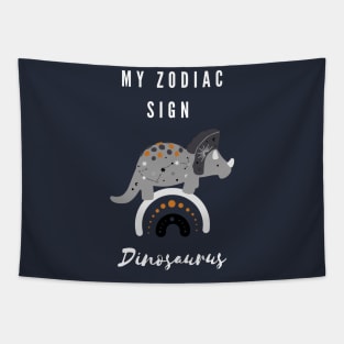 Zodiac sign Dinosaurus Tapestry