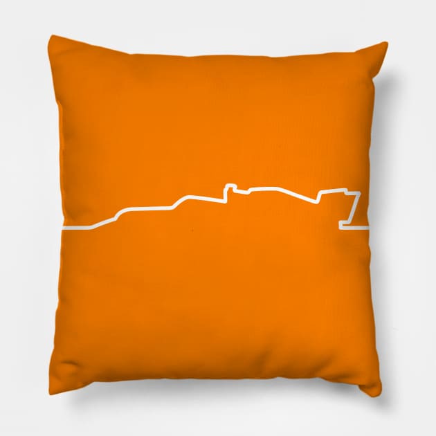 McLaren F1 Car Line Art 2 - 2021 Model Pillow by GreazyL