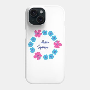 Tropical flower wreath Phone Case