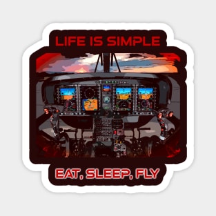 Aviation cockpit view Magnet