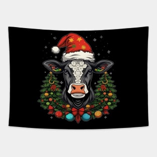 Cow Christmas Tapestry