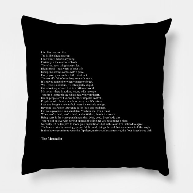 The Mentalist Quotes Pillow by qqqueiru