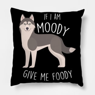 Siberian Husky Dog Moody Foody Pillow