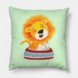 Cartoon Lion / Children illustration Pillow