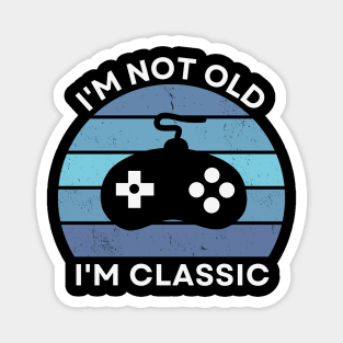 I'm not old, I'm Classic | Game Controller | Retro Hardware | Vintage Sunset | '80s '90s Video Gaming Magnet