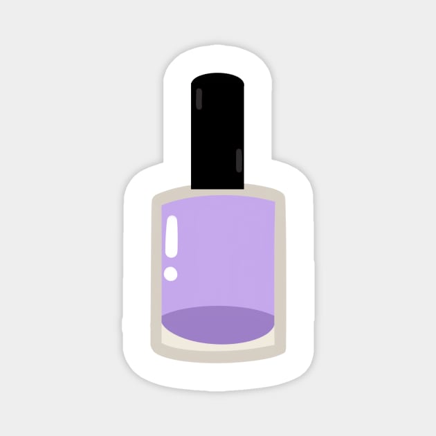 Lilac nail polish bottle Magnet by mia-alice85