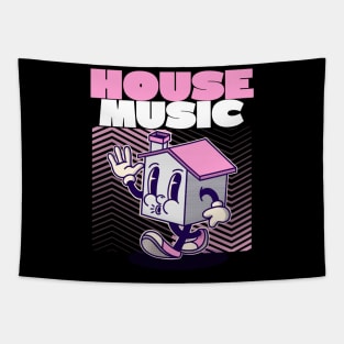 HOUSE MUSIC  - character (pink) Tapestry