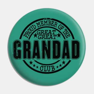 Proud Member of the Great Great Grandad Club Pin