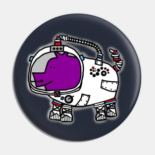 Purple Pig in Space Pin