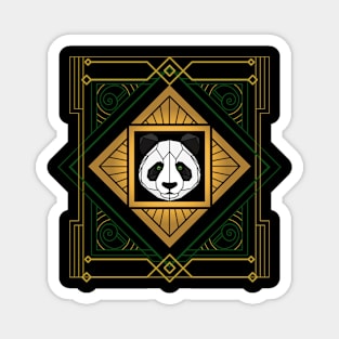 Art Deco Panda - Vintage Abstract Animal Design Magnet