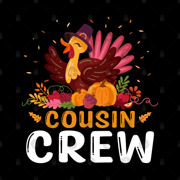 Cousin Crew Turkey Cute Family Thanksgiving Pajamas by reedae