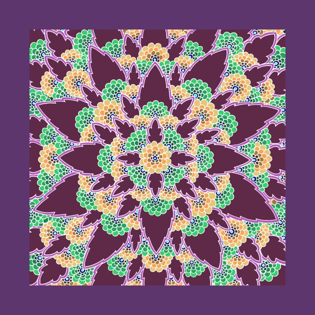 Purple Henna Bloom by HLeslie Design