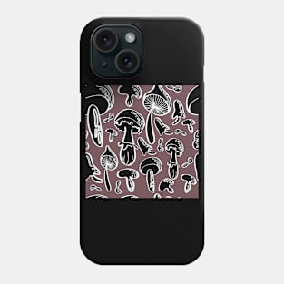 Mushroom Pattern Cute Cottagecore Aesthetic Mycology Fungi Foraging Phone Case