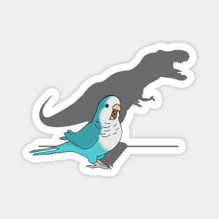 T-rex shadow blue monk parakeet Magnet