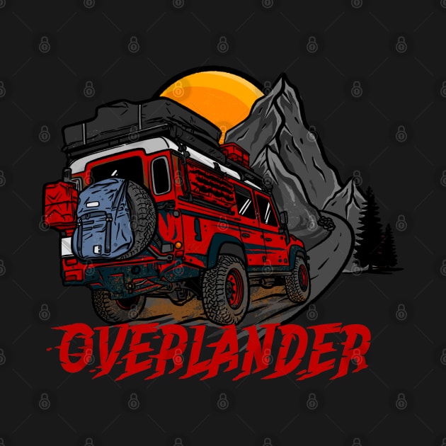 Red Land Rover Defender Adventure Seeker by 4x4 Sketch