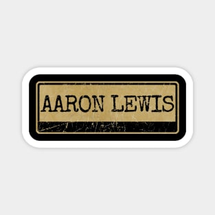 Aliska text black retro - aaron lewis Magnet