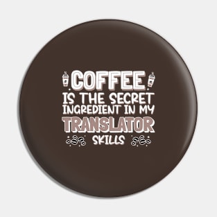 Coffee lover Translator Pin