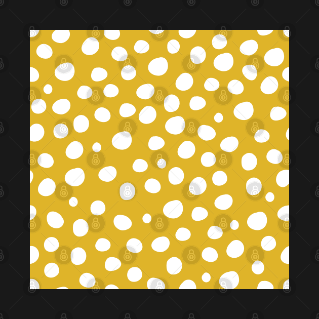 Dots on Mustard Yellow by latheandquill