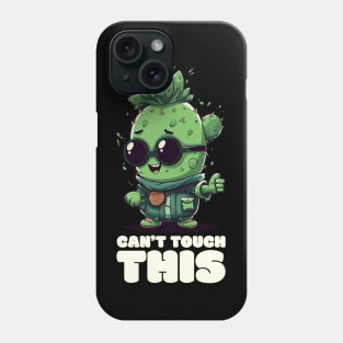 Can't Touch This" T-Shirt - Funny Cartoon Cactus Design Phone Case