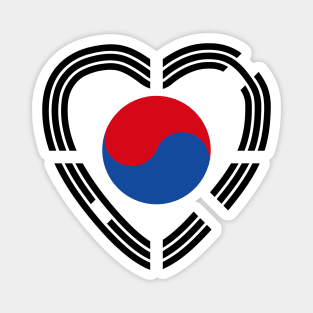 Korean Patriot Flag Series (Heart) Magnet