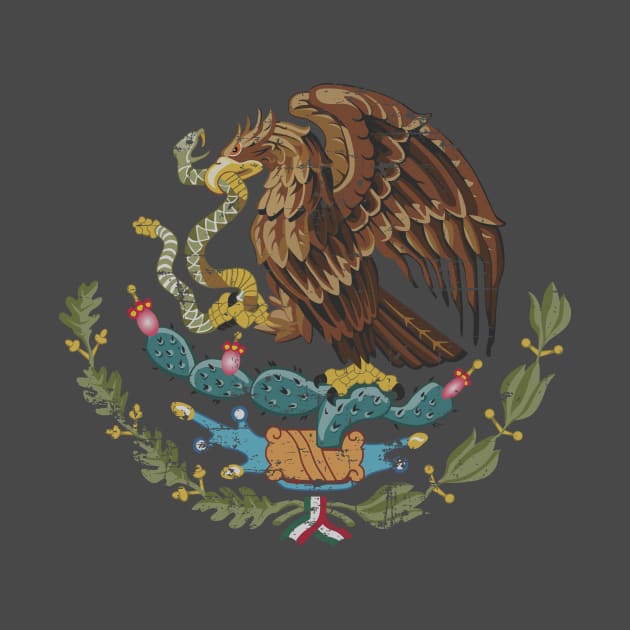 Mexican Eagle Flag - vintage design by verde